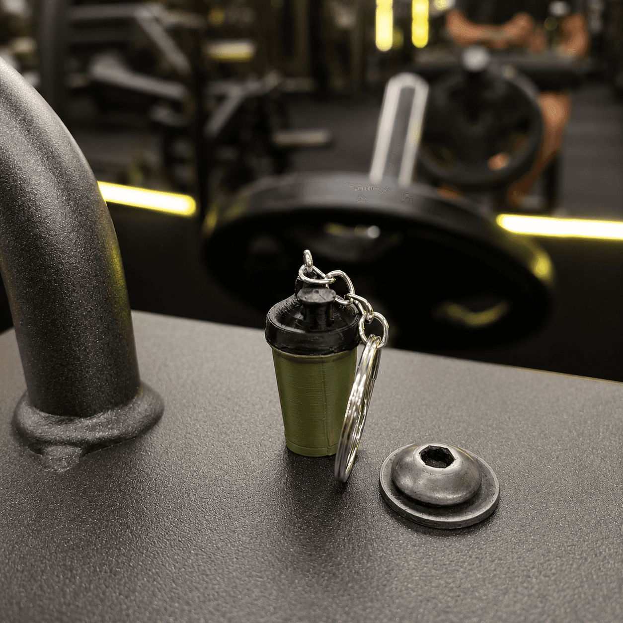 Chaveiro Copo Whey Verde Oliva